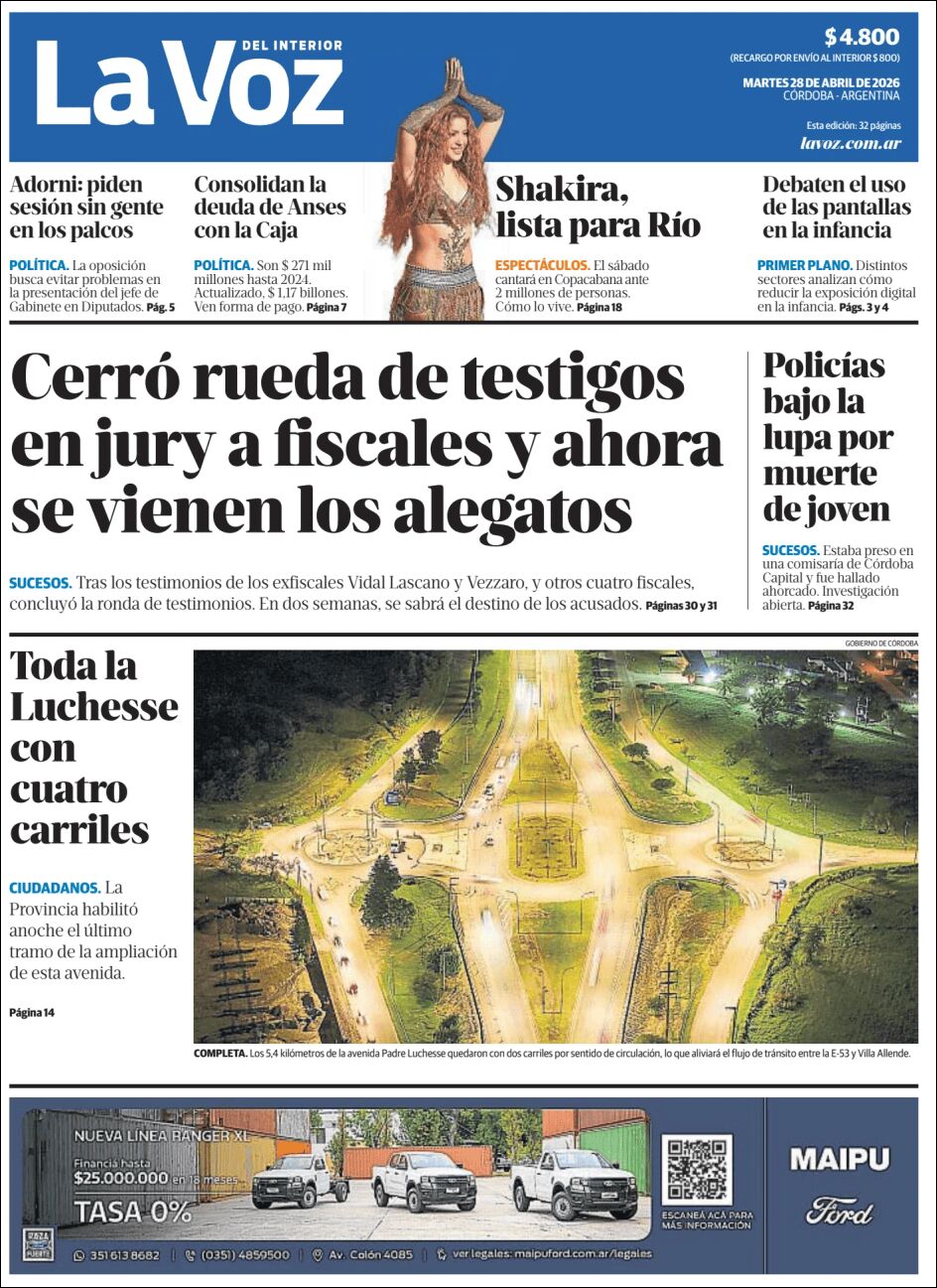 Media Panel - Developments and Systems | CLASICA RADIO - Tapa del diario La Voz