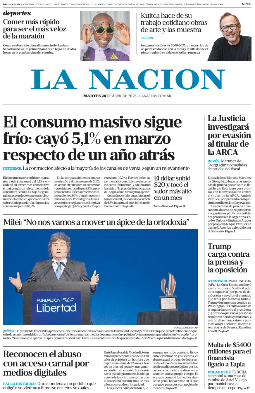 Media Panel - Developments and Systems | CLASICA RADIO - Tapa del diario Nacion