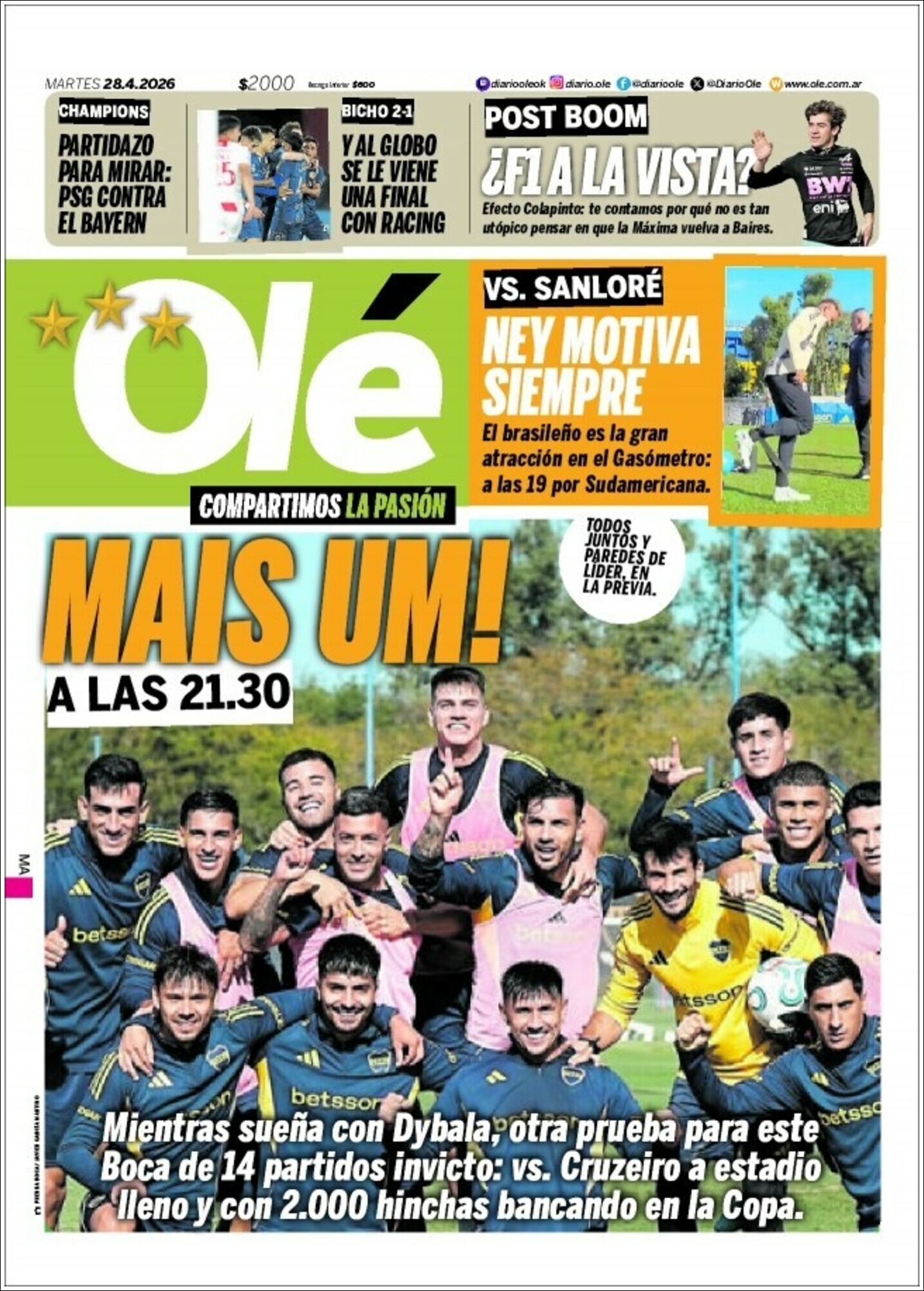 Media Panel - Developments and Systems | CLASICA RADIO - Tapa del diario Ole